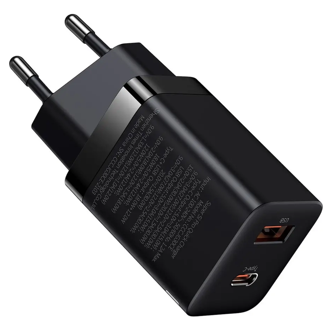 Купити Зарядний пристрій Baseus Super Si Pro Quick Charger 30W Black (CCSUPP-E01) - фото 3