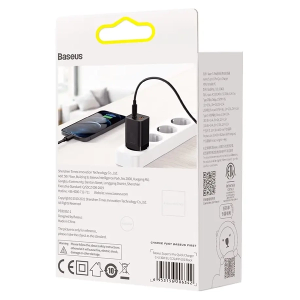 Купити Зарядний пристрій Baseus Super Si Pro Quick Charger 30W Black (CCSUPP-E01) - фото 8