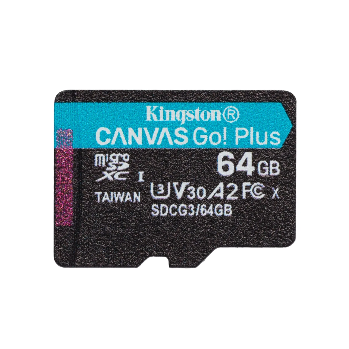 Купить Карта памяти Kingston microSDXC 64GB Canvas Go! Plus C10 UHS-I U3 V30 A2 (SDCG3/64GBSP) - фото 1