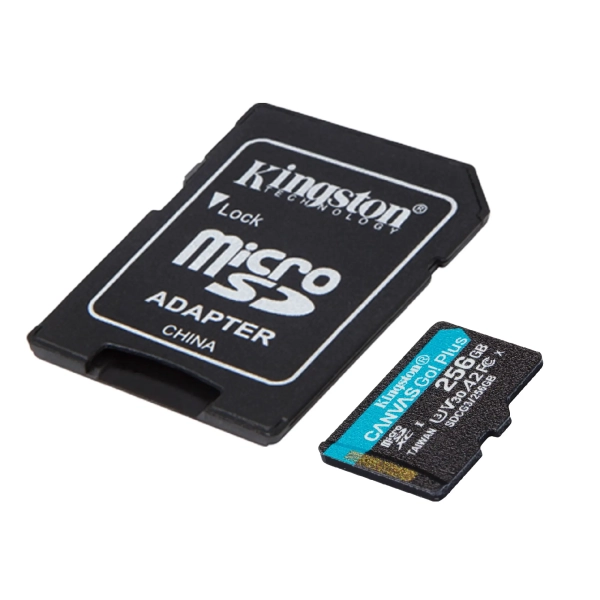 Купити Карта пам'яті Kingston microSDXC 256GB Canvas Go! Plus C10 UHS-I U3 V30 A2 + SD-адаптер (SDCG3/256GB) - фото 2