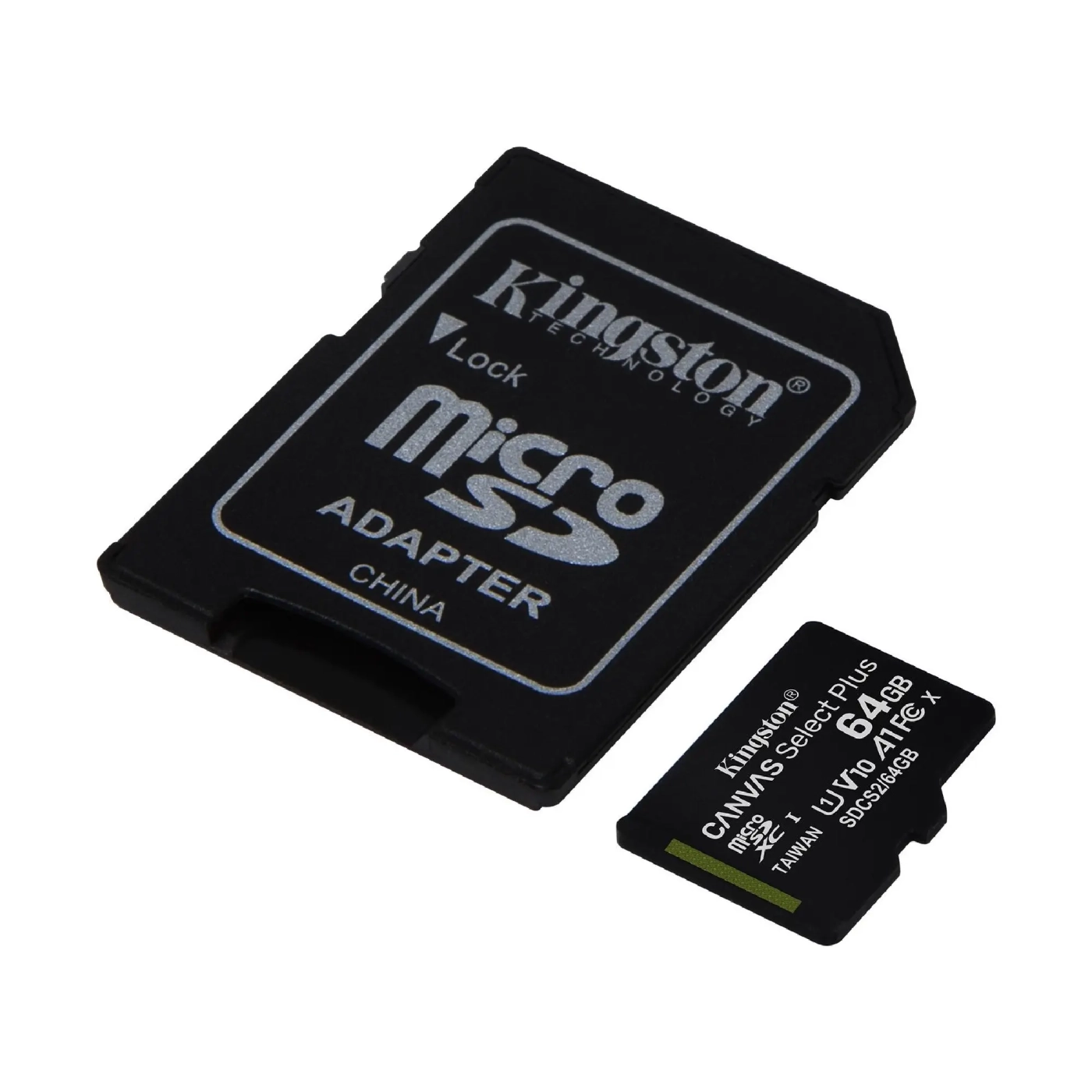 Купить Карта памяти Kingston microSDXC 64GB Canvas Select Plus C10 UHS-I U1 V10 A1 + SD-адаптер (SDCS2/64GB) - фото 2