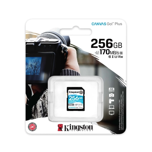 Купить Карта памяти Kingston SDXC 256GB Canvas Go! Plus C10 UHS-I U3 V30 (SDG3/256GB) - фото 3