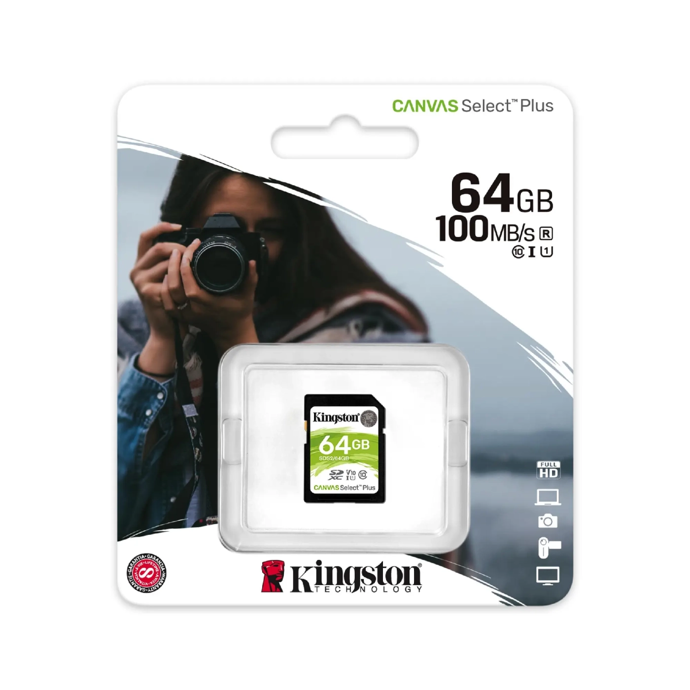 Купить Карта памяти Kingston SDXC 64GB Canvas Select Plus C10 UHS-I U1 V10 (SDS2/64GB) - фото 3