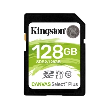 Купить Карта памяти Kingston SDXC 128GB Canvas Select Plus C10 UHS-I U3 V30 (SDS2/128GB) - фото 1