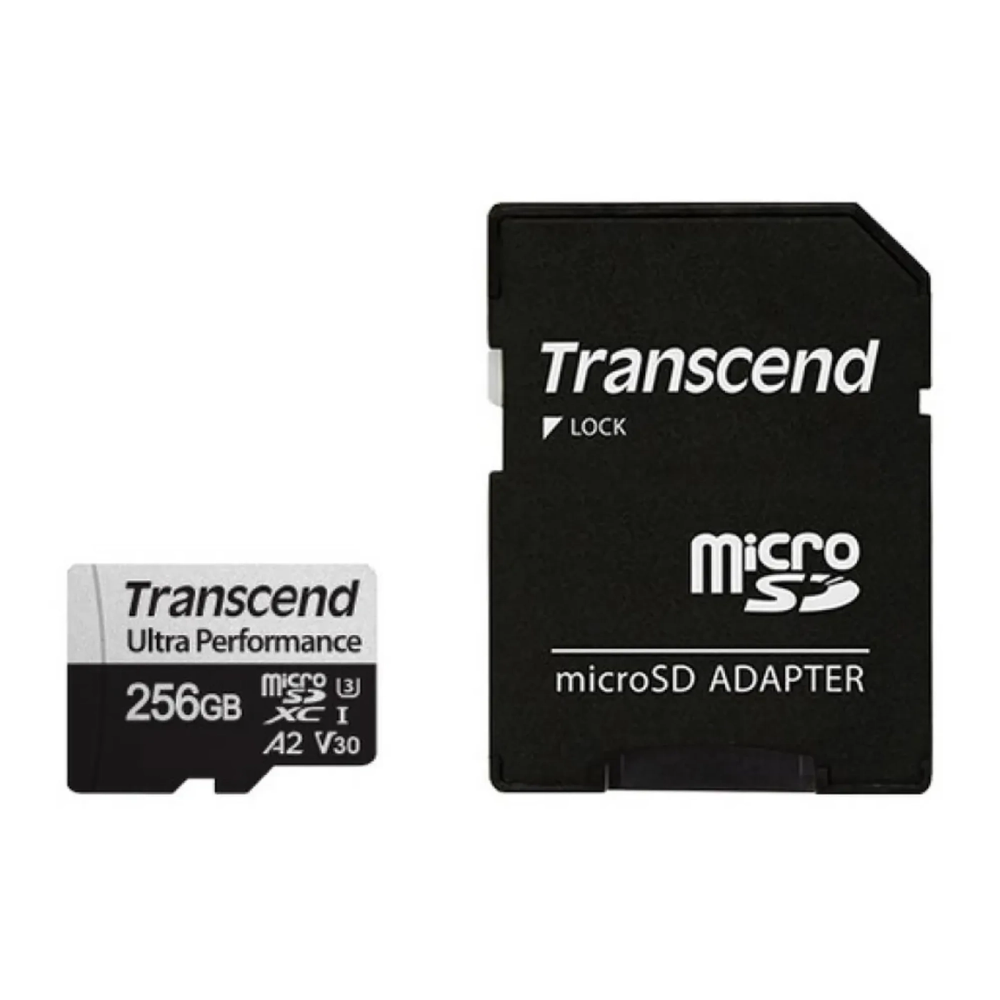 Купити Карта пам'яті Transcend microSD 256GB C10 UHS-I U3 A2 R160/W125MB/s + SD (TS256GUSD340S) - фото 1