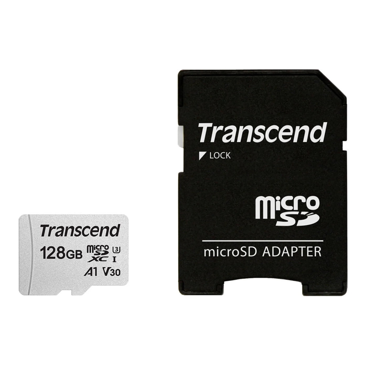 Купить Карта памяти Transcend microSDHC 128GB C10 UHS-I R95/W45MB/s + SD (TS128GUSD300S-A) - фото 1