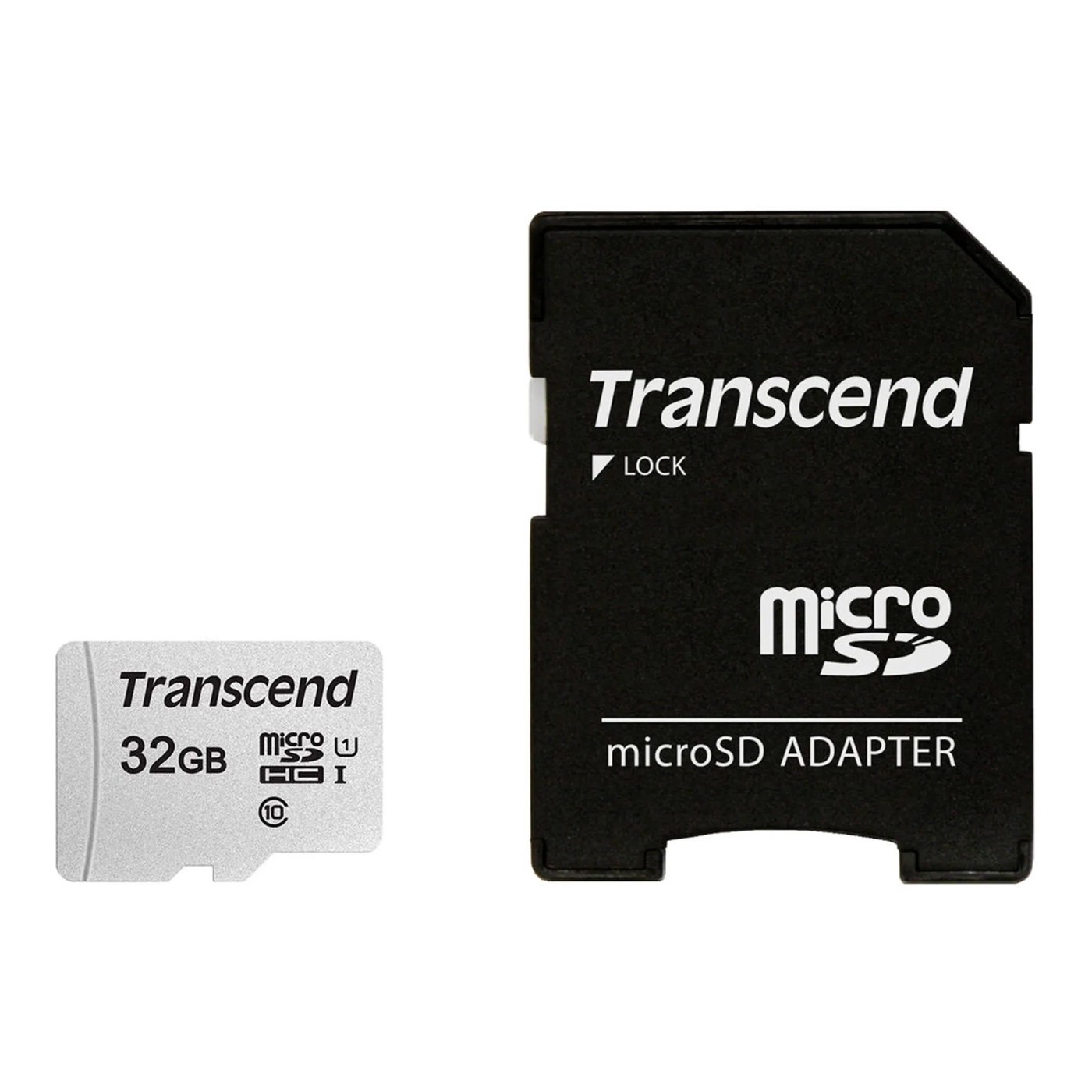 Купить Карта памяти Transcend microSD 32GB C10 UHS-I R100/W20MB/s + SD (TS32GUSD300S-A) - фото 1