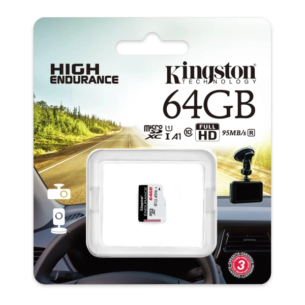 Купить Карта памяти Kingston microSD 64GB C10 UHS-I R95/W30MB/s High Endurance (SDCE/64GB) - фото 3