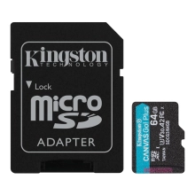 Купити Карта пам'яті Kingston microSD 64GB C10 UHS-I U3 A2 R170/W70MB/s + SD (SDCG3/64GB) - фото 1
