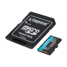 Купити Карта пам'яті Kingston microSD 64GB C10 UHS-I U3 A2 R170/W70MB/s + SD (SDCG3/64GB) - фото 2
