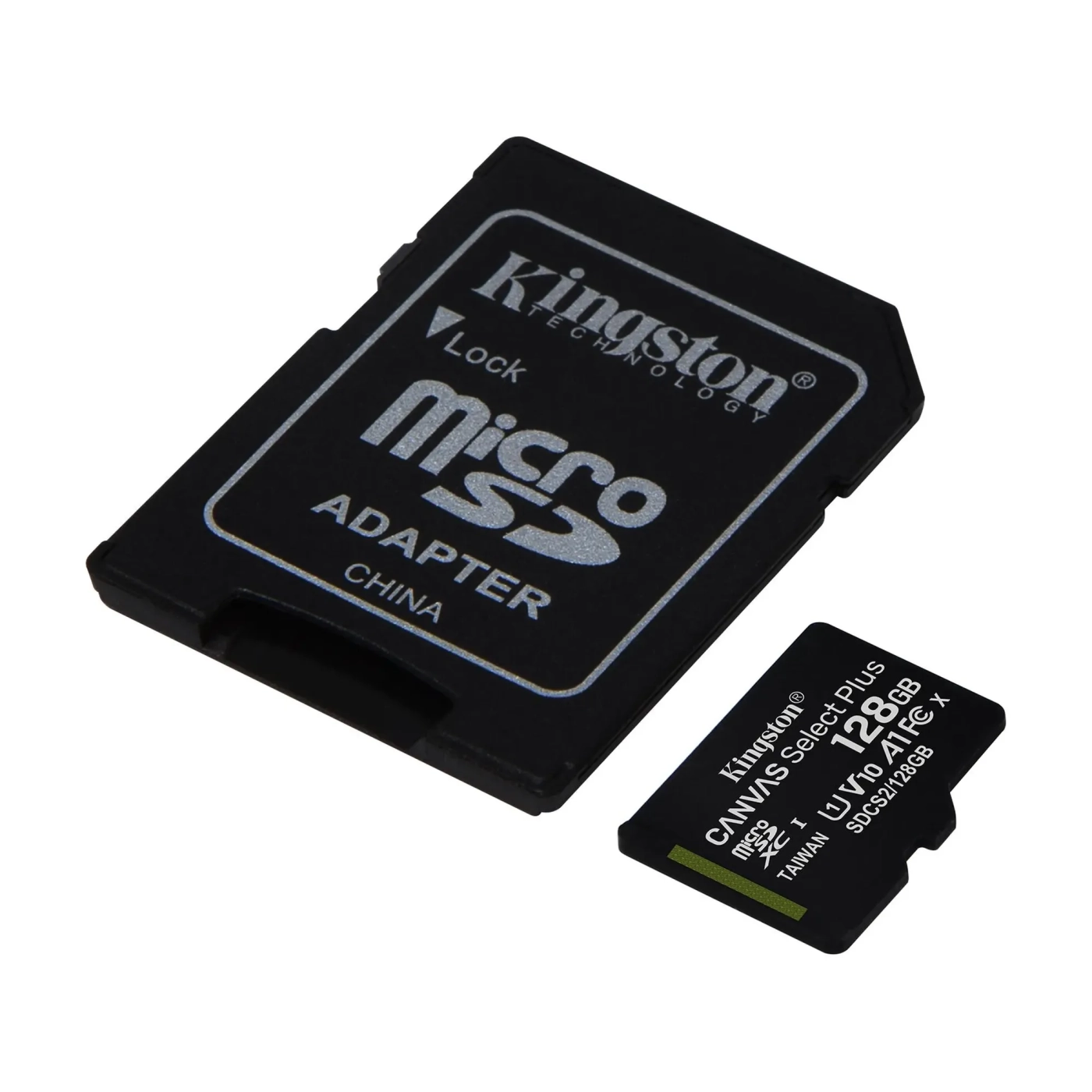 Купить Карта памяти Kingston microSD 128GB C10 UHS-I R100MB/s + SD (SDCS2/128GB) - фото 2