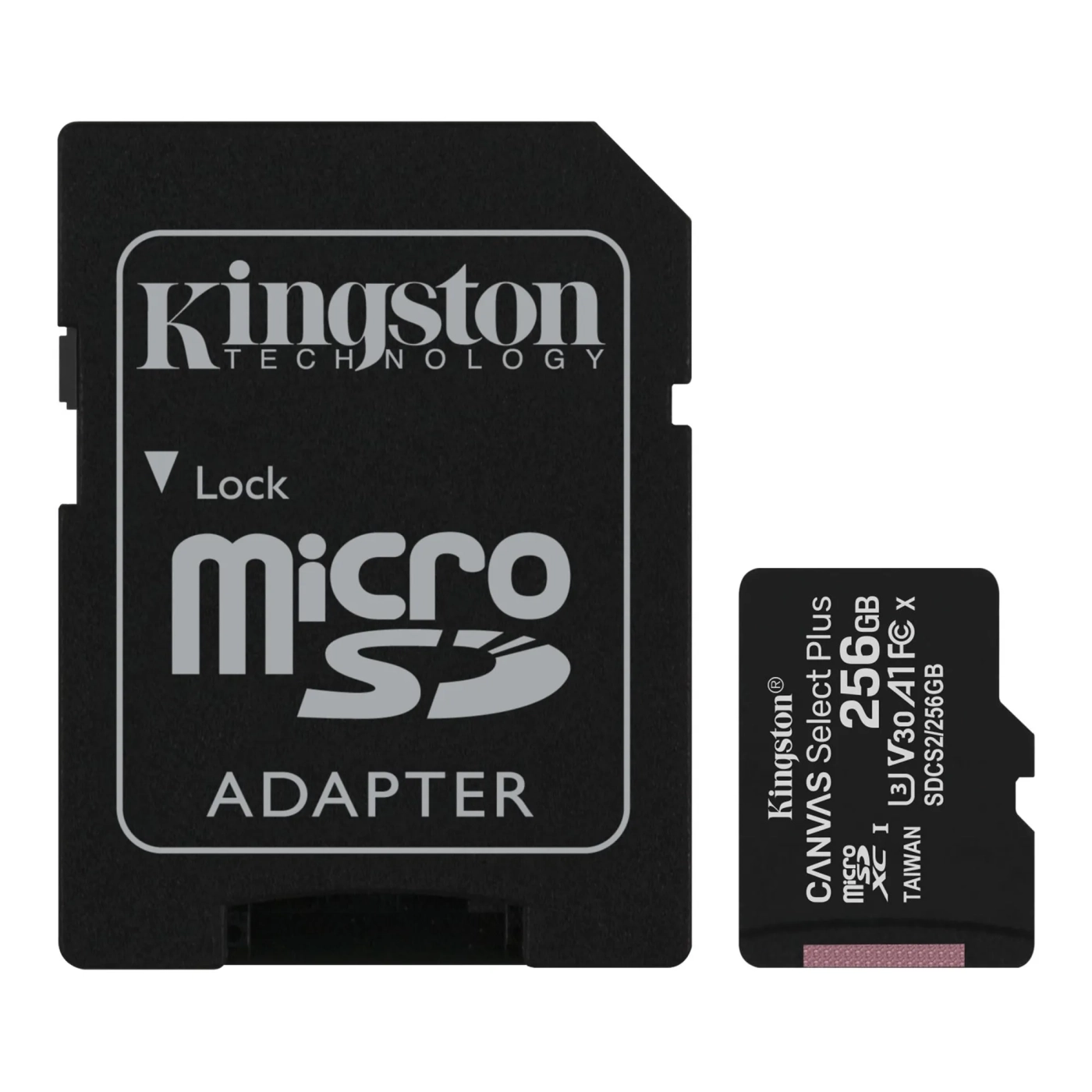 Купить Карта памяти Kingston microSD 256GB C10 UHS-I R100/W85MB/s + SD (SDCS2/256GB) - фото 1