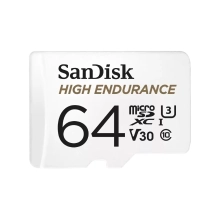 Купити Карта пам'яті SanDisk microSDXC 64GB High Endurance C10 UHS-I U3 V30 + SD-адаптер (SDSQQNR-064G-GN6IA) - фото 1