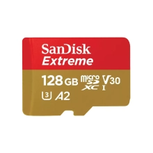 Купити Карта пам'яті SanDisk microSDXC 128GB Extreme C10 UHS-I U3 V30 A2 + SD-адаптер (SDSQXAA-128G-GN6MA) - фото 1