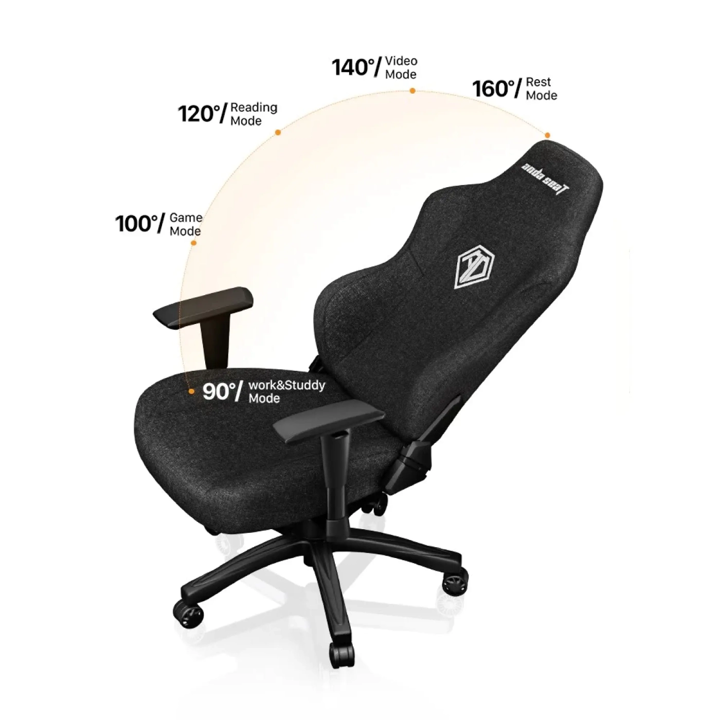 Купить Кресло для геймеров Anda Seat Phantom 3 L Fabric Carbon Black (AD18Y-06-BF) - фото 6