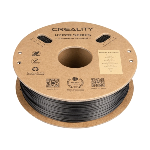Купити Hyper PLA-CF Filament (пластик) для 3D принтера CREALITY 1кг, 1.75мм, чорний (3301060015) - фото 2