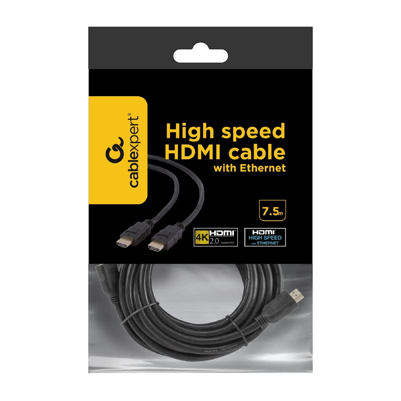 Купити Кабель Cablexpert HDMI v2.0, gold plated, 7.5 м (CC-HDMI4-7.5M) - фото 4