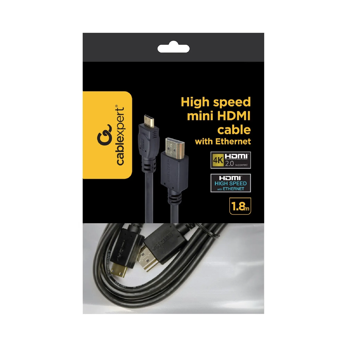 Купити Кабель Cablexpert HDMI-mini-HDMI v2.0, gold plated, 1.8 м (CC-HDMI4C-6) - фото 2