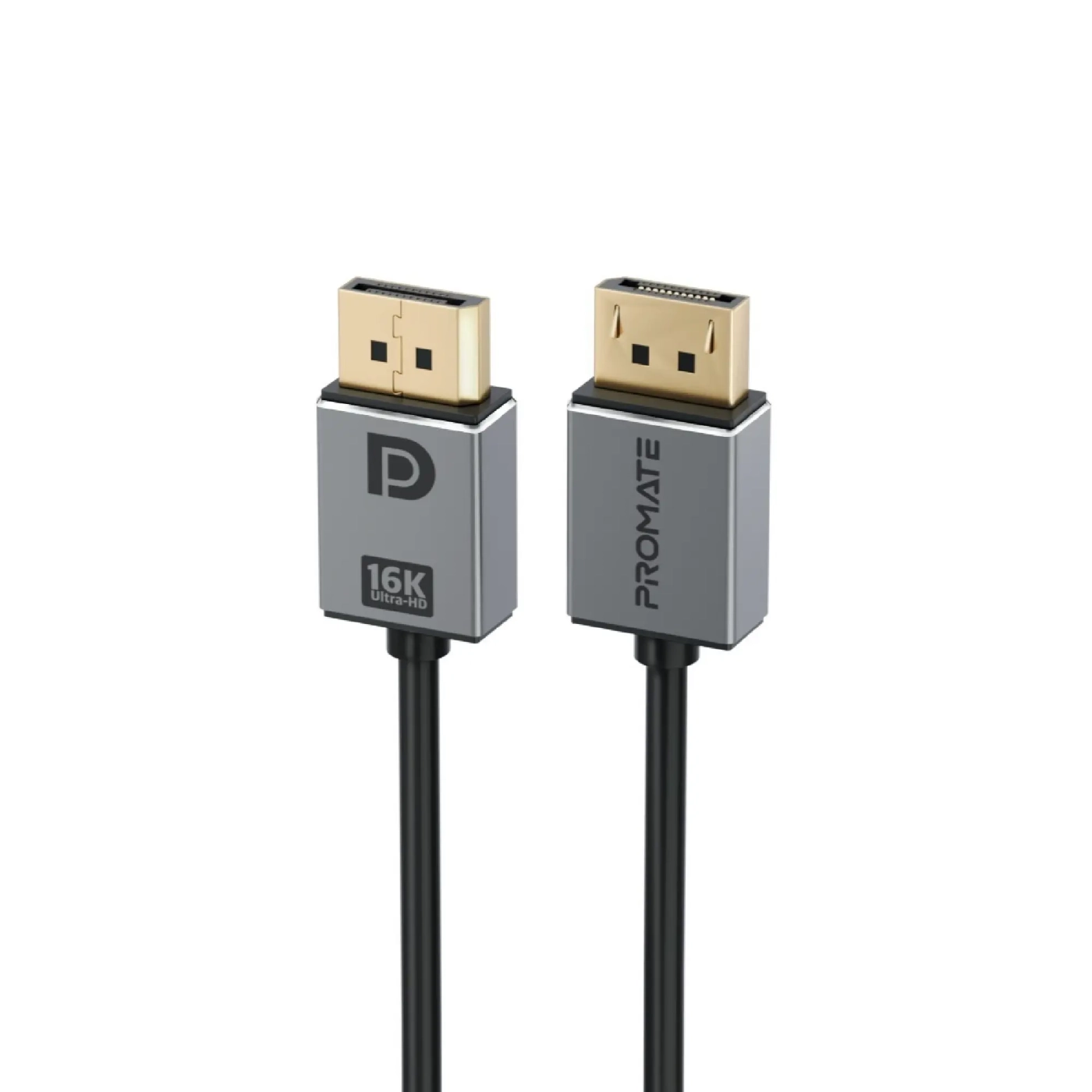 Купить Кабель Promate DPLink-16K, DisplayPort v2.0, gold plated, 2 м (dplink-16k.black) - фото 1