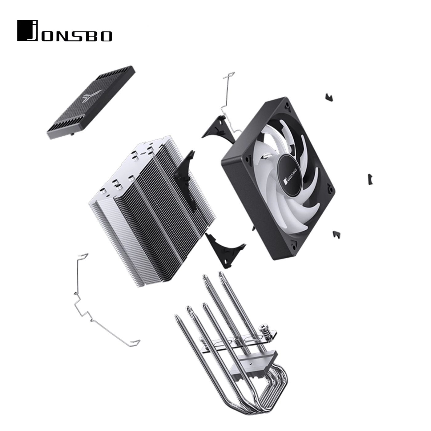 Купити Процесорний кулер JONSBO CR-1000 EVO ARGB Black (120mm/4pin/1500RPM/32dBA/4 тепл. трубки) - фото 14