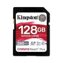 Купить Карта памяти Kingston SDXC 128GB Canvas React Plus C10 UHS-II U3 V60 (SDR2V6/128GB) - фото 1