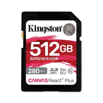 Купити Карта пам'яті Kingston SDXC 512GB Canvas React Plus C10 UHS-II U3 V60 (SDR2V6/512GB) - фото 1