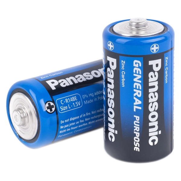 Купити Батарейка Panasonic GENERAL PURPOSE R14 TRAY 2 ZINK-CARBON (R14BER/2P) - фото 2