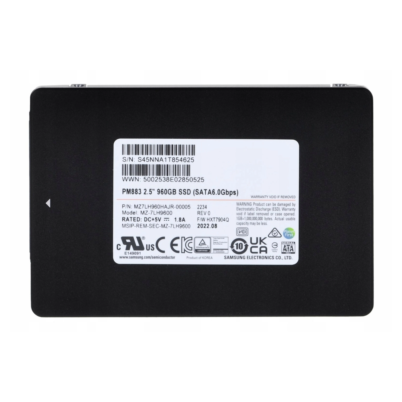 Купить SSD диск Samsung Enterprise PM883 960GB TLC 2.5" SATA III (MZ7LH960HAJR) - фото 3
