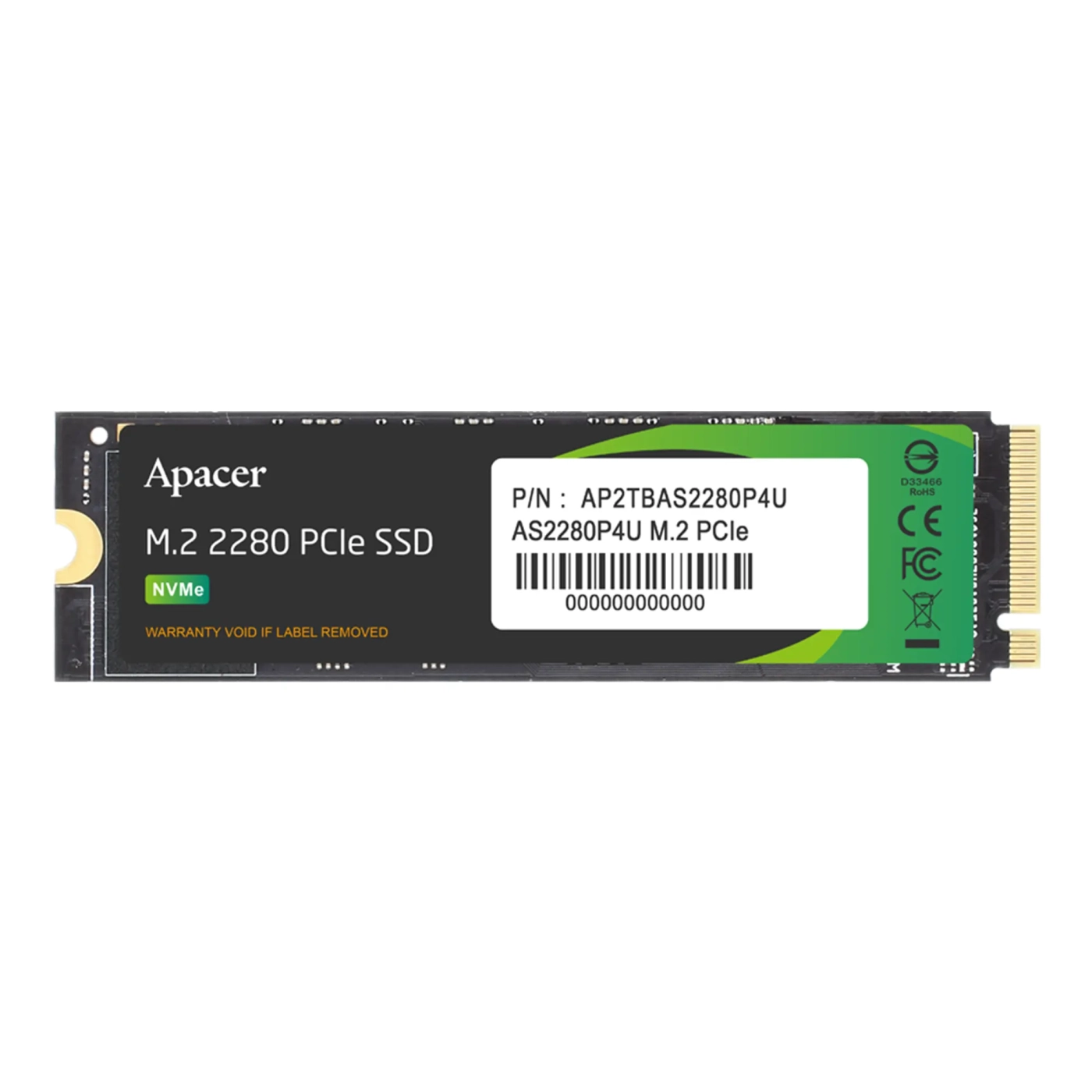 Купить SSD диск Apacer AS2280P4U 1TB M.2 PCIe 3.0 x4 3D TLC (AP1TBAS2280P4U-1) - фото 1