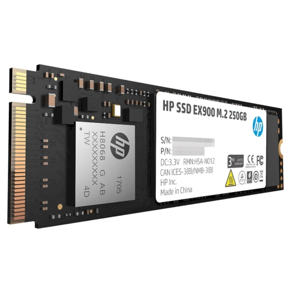 Купить SSD диск HP EX900 250GB M.2 NVMe PCIe 3.0 x4 (2YY43AA) - фото 2