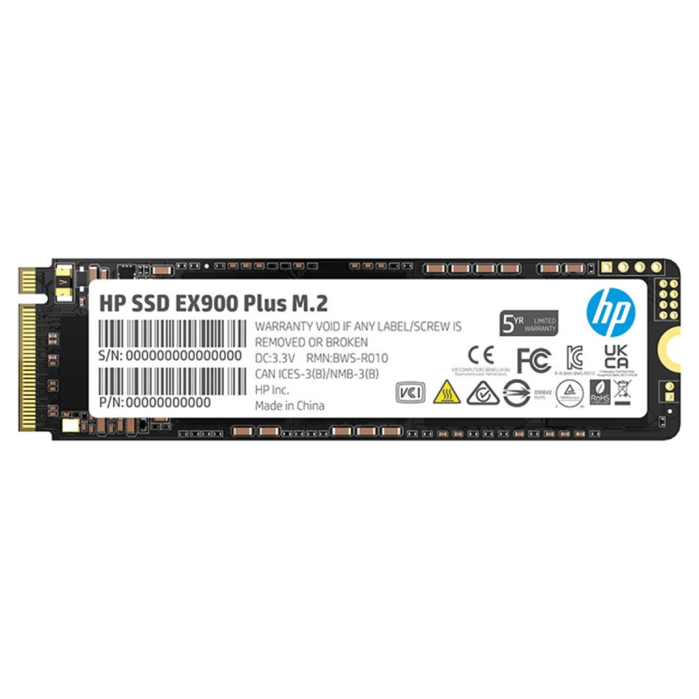Купить SSD диск HP EX900 Plus 1TB M.2 NVMe PCIe 3.0 x4 (9XL77AA) - фото 1