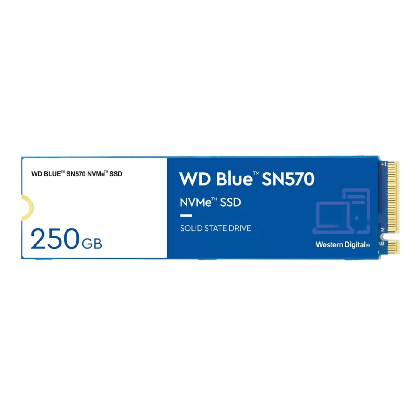 Купить SSD диск WD Blue SN570 250GB M.2 NVMe PCIe 3.0 4x TLC (WDS250G3B0C) - фото 1