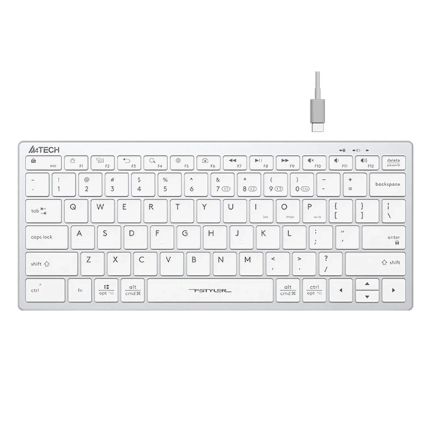 Купити Клавіатура A4Tech Fstyler FBX51C Wireless White - фото 1