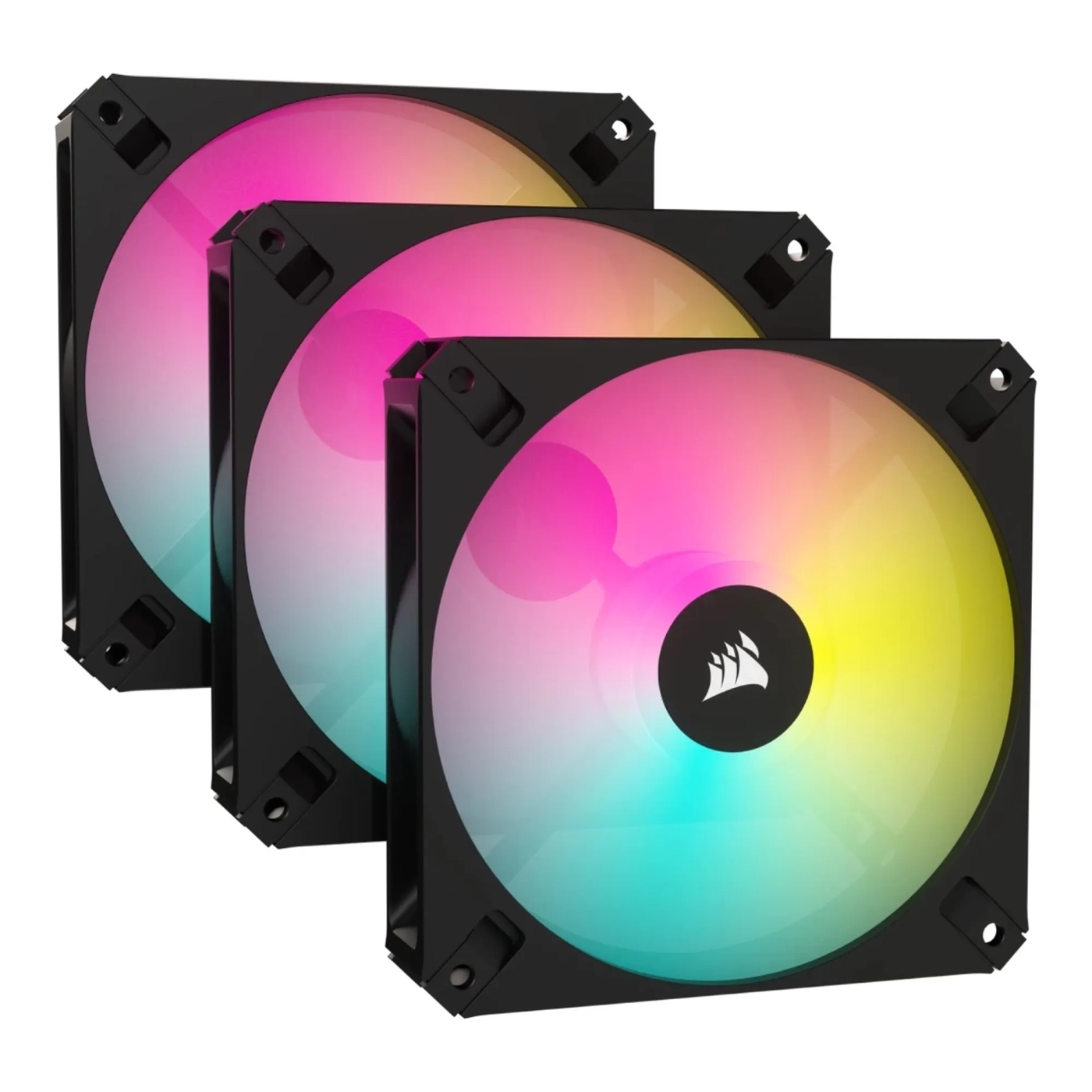 Купить Вентилятор Corsair iCUE AR120 Digital RGB 120mm PWM Fan Triple Pack Black (CO-9050167-WW) - фото 1
