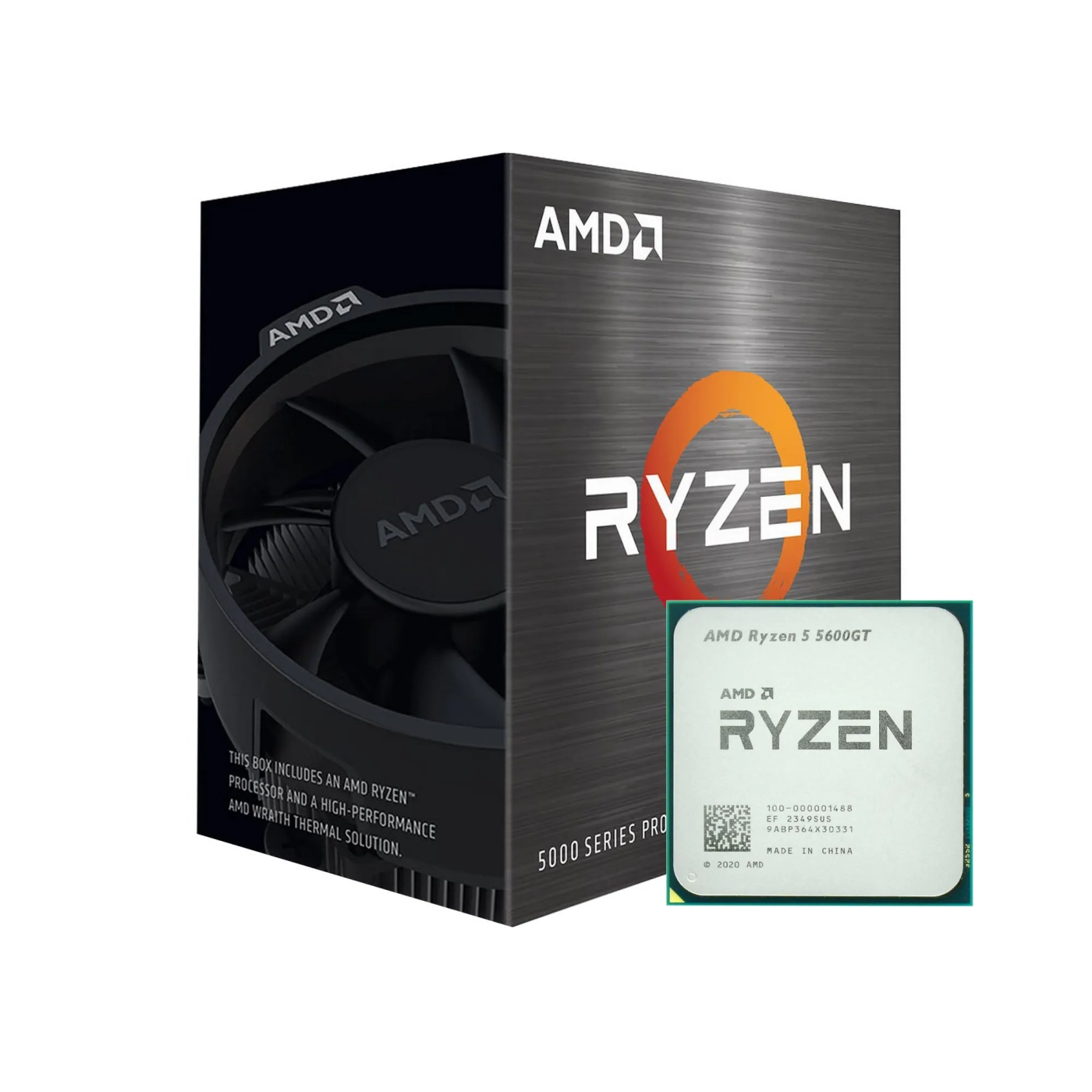 Купити Процесор AMD Ryzen 5 5600GT (6C/12T, 3.6-4.6GHz, 16MB, 65W, AM4, Wraith Stealth) BOX (100-100001488BOX) - фото 1