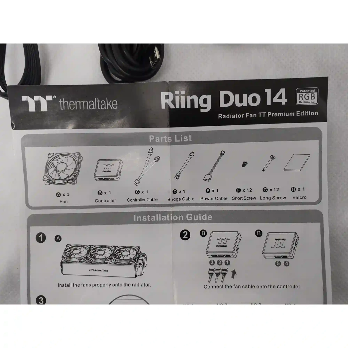 Купить Набор кулеров Thermaltake Riing Duo 14 RGB Radiator Fan TT Premium Edition (Уценка SN CL-F078-PL14SW-ALU000974) - фото 6