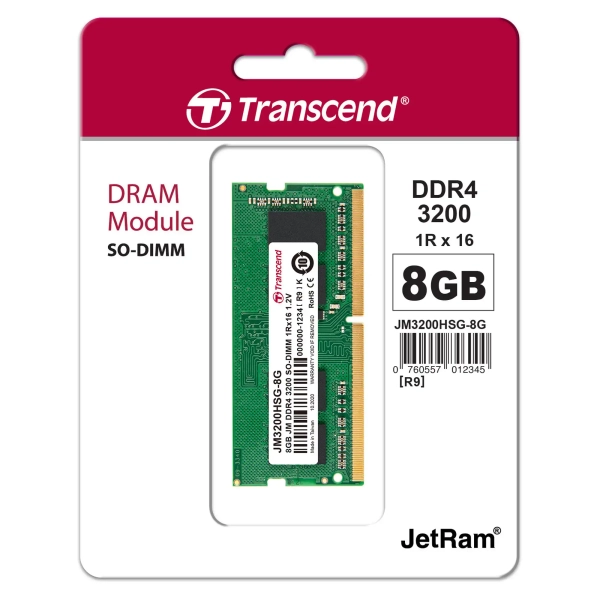 Купити Модуль пам'яті Transcend DDR4-3200 8GB SODIMM (JM3200HSG-8G) - фото 2