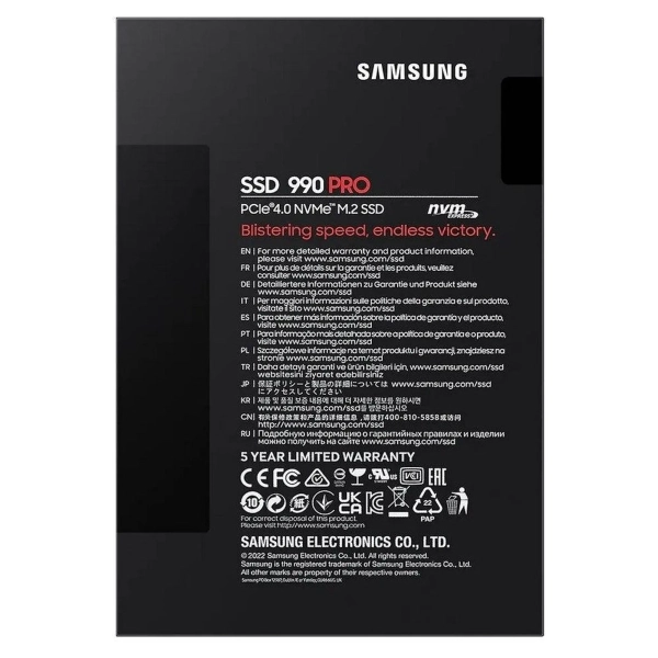 Купити SSD диск Samsung 990 PRO 4TB M.2 PCI-E 4.0 Nvme MLC (MZ-V9P4T0BW) - фото 3