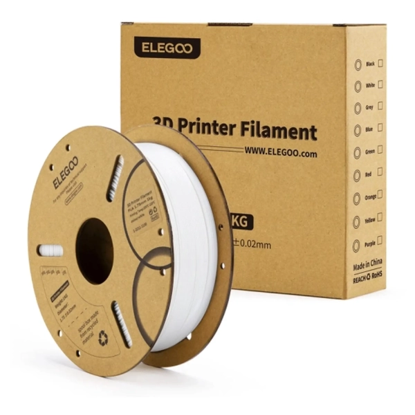 Купить PLA Filament (пластик) для 3D принтера ELEGOO 1кг, 1.75мм, белый (50.203.0039) - фото 2