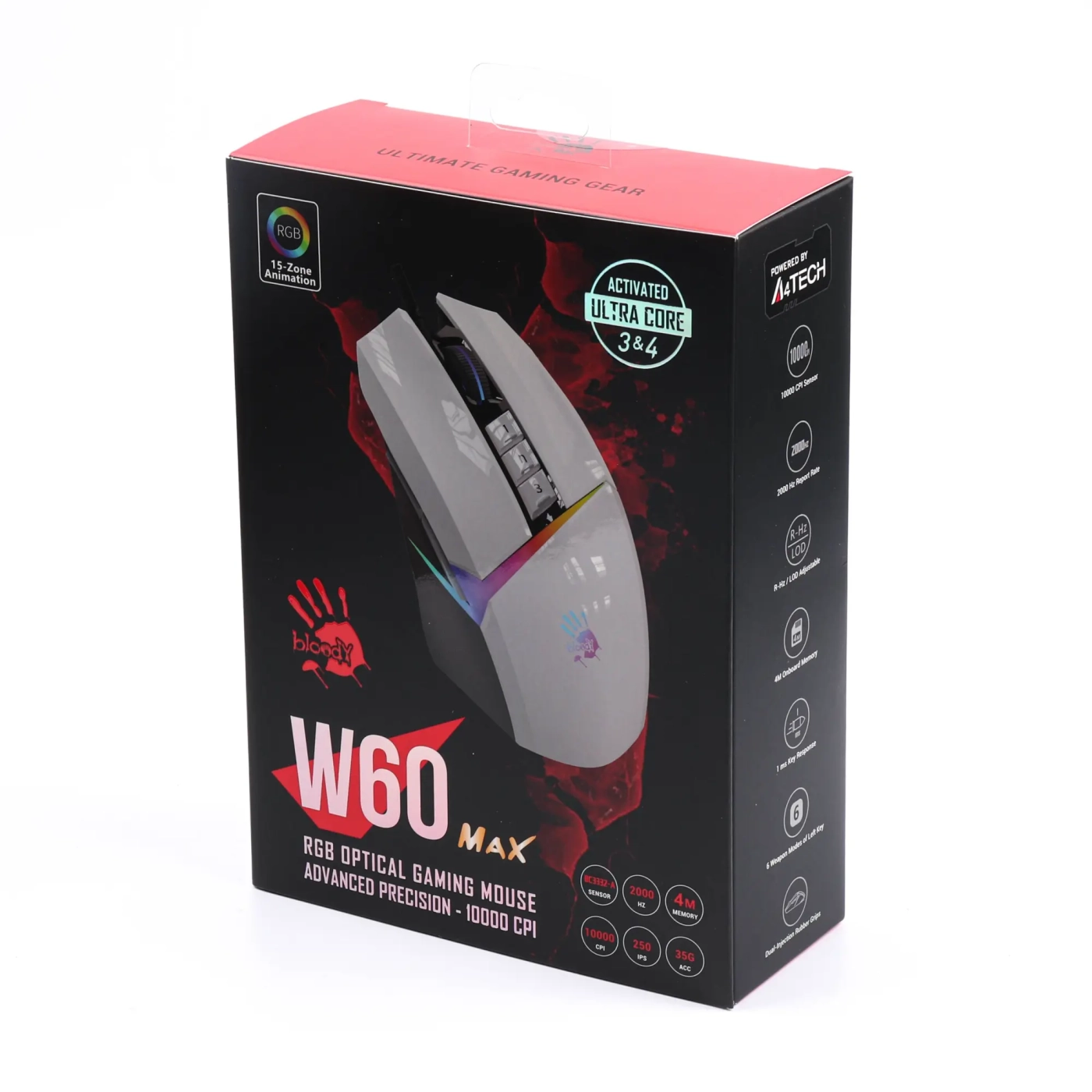 Купить Мышь A4Tech Bloody W60 Max USB Panda White - фото 7