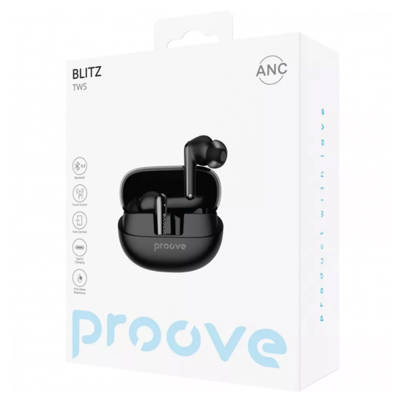 Купити Бездротові навушники Proove Blitz TWS with ANC Black (TWBL00010001) - фото 4