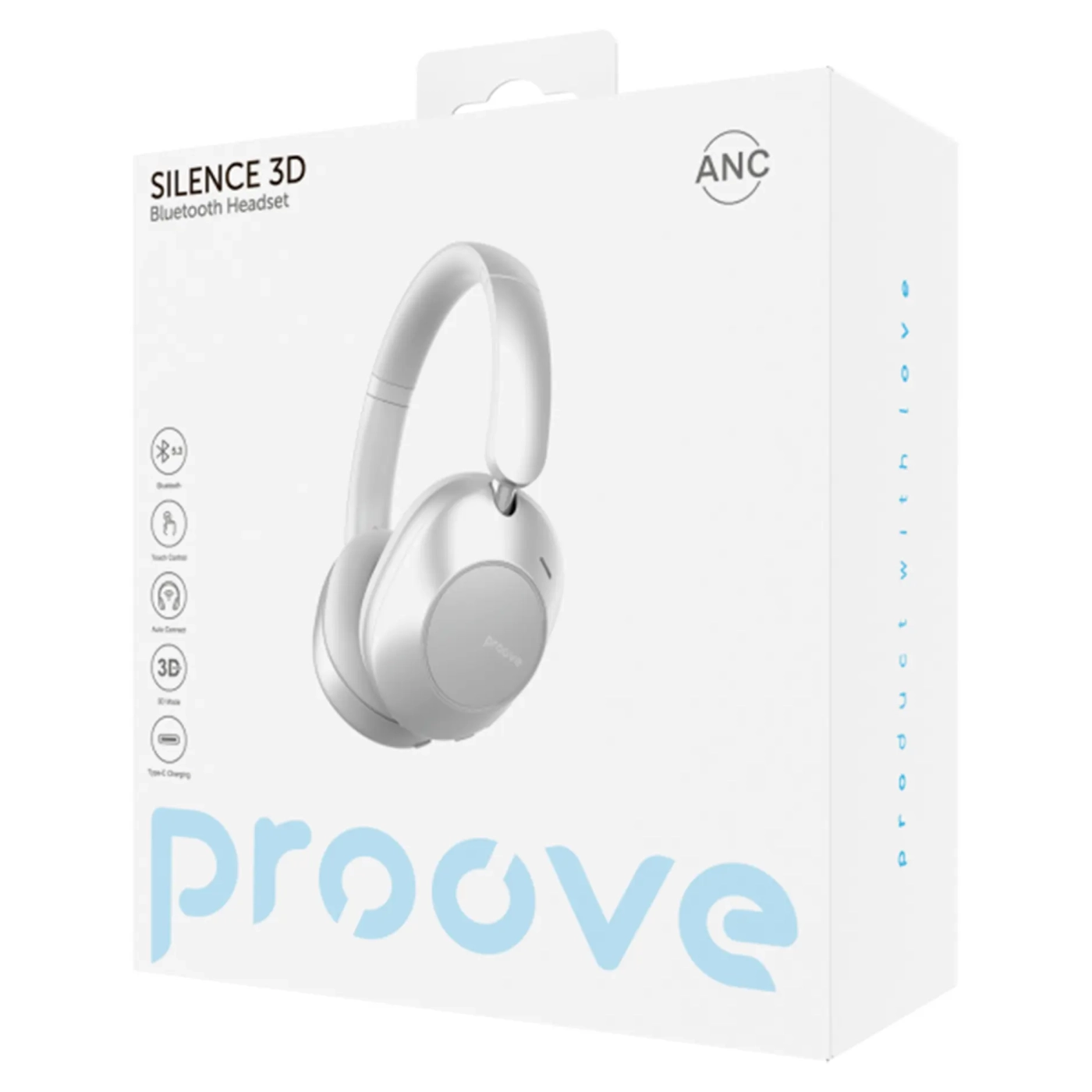 Купить Беспроводные наушники Proove Silence 3D with ANC White (HPSL3D010003) - фото 2