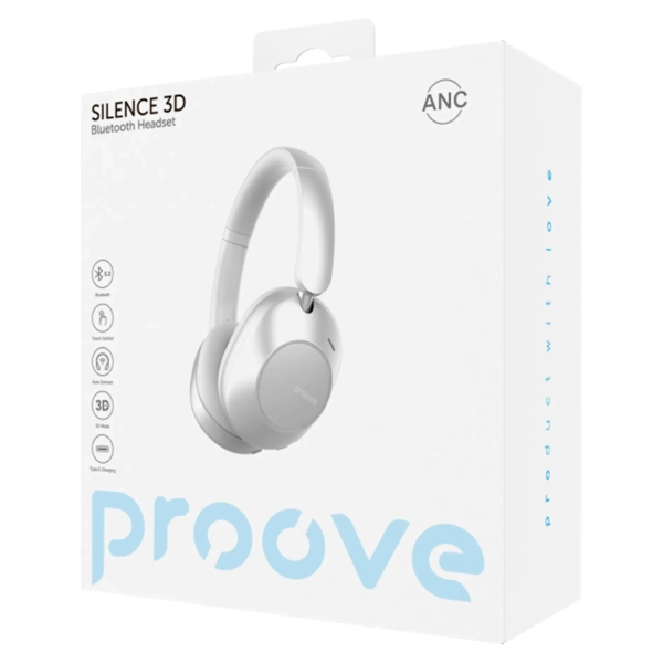 Купити Бездротові навушники Proove Silence 3D with ANC White (HPSL3D010003) - фото 2