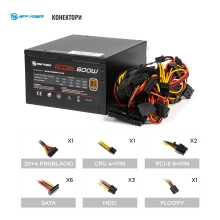 Купити Блок живлення HighPower 600W Eco II BR600 80+ Bronze (HPE-600BR-A12S) - фото 5