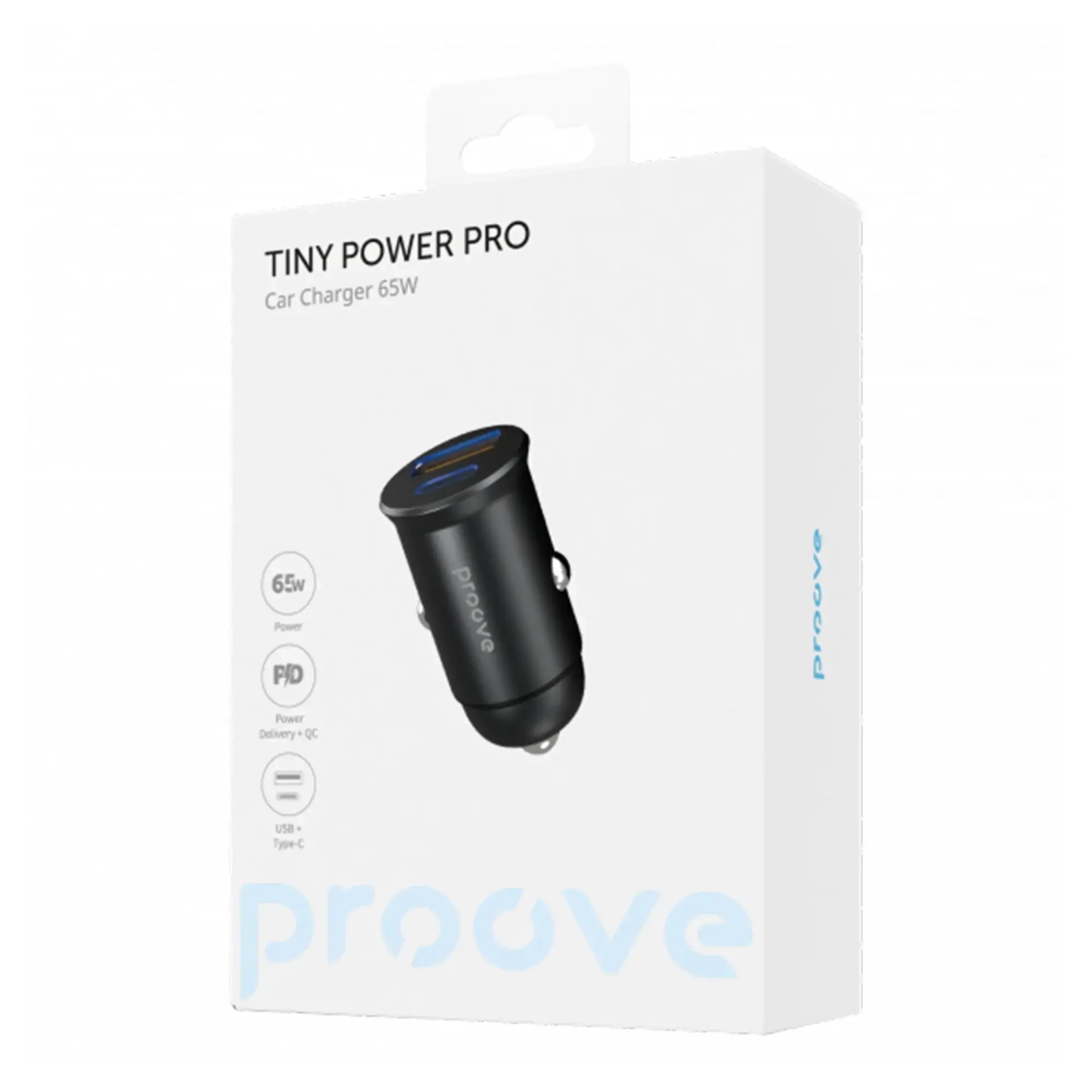 Купить Автомобильное зарядное устройство Proove Tiny Power Pro 65W (USB + Type-C) (ACTP65110001) - фото 5