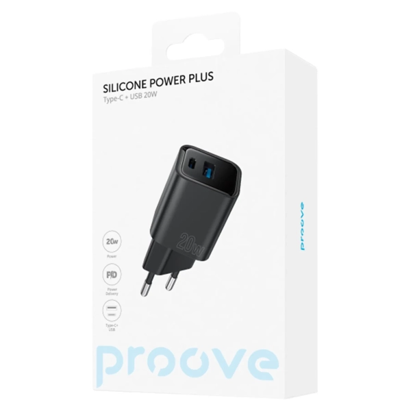 Купити Зарядний пристрій Proove Silicone Power Plus 20W (Type-C+USB) (WCSP2011001) - фото 5