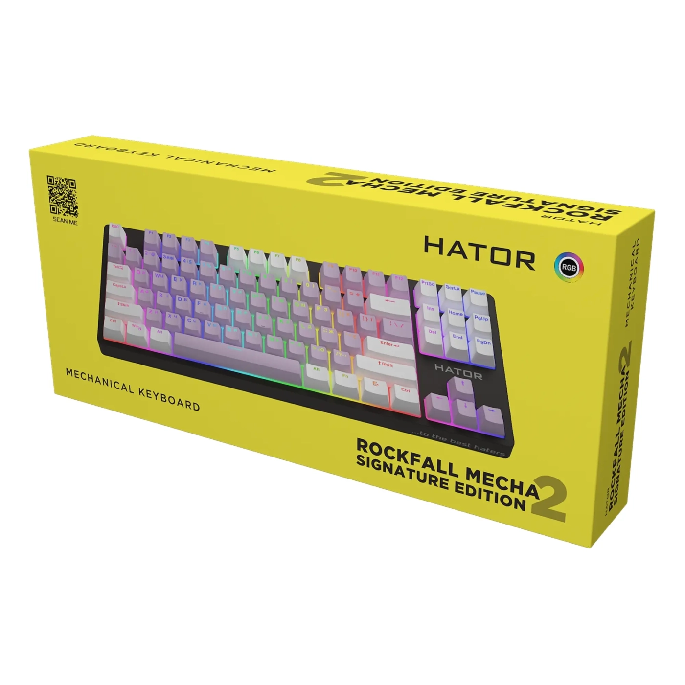 Купить Клавиатура HATOR Rockfall 2 Mecha Signature Edition Black/Lilac/White (HTK-520-BLW) - фото 6