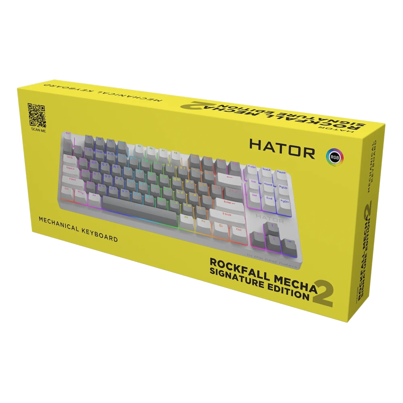 Купить Клавиатура HATOR Rockfall 2 Mecha Signature Edition White/Grey/White (HTK-521-WGW) - фото 6