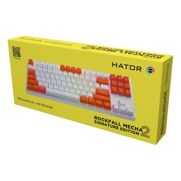 Купити Клавіатура HATOR Rockfall 2 Mecha Signature Edition White/White/Orange (HTK-521-WWO) - фото 6