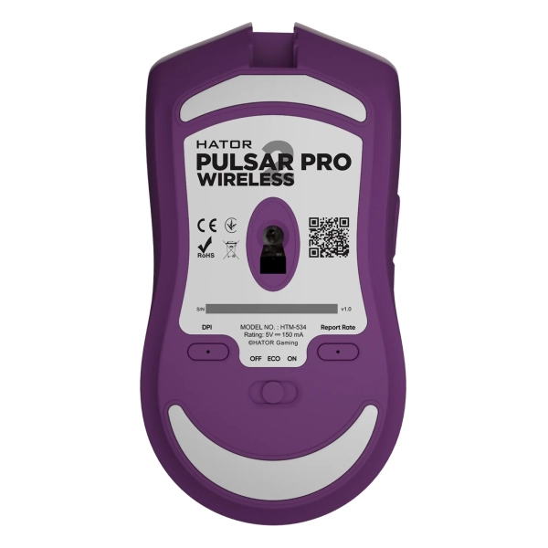 Купить Мышь HATOR Pulsar 2 PRO Wireless Lilac (HTM-534) - фото 5